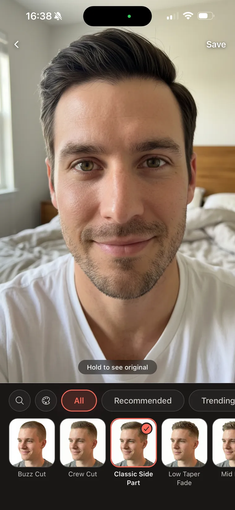 Comby AI hairstyle preview app — see this haircut on your face before cutting